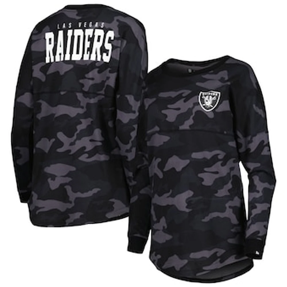 Women's New Era Black Las Vegas Raiders Camo Long Sleeve T-Shirt