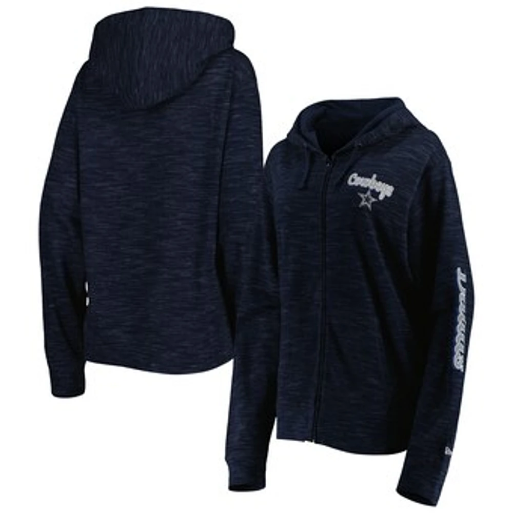 Women's New Era Navy Dallas Cowboys Reverse Full-Zip Hoodie