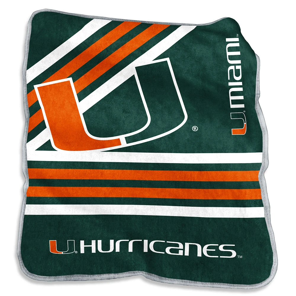 Miami Hurricanes 50'' x 60'' Team Plush Raschel Throw Blanket