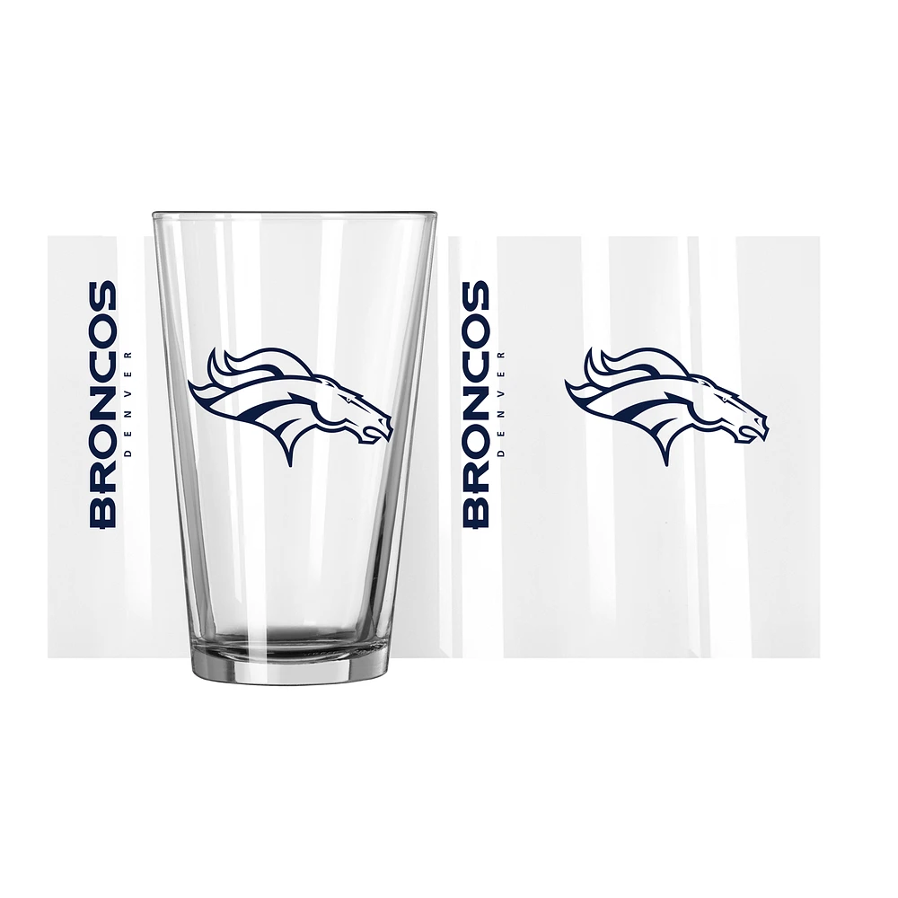 Denver Broncos 16oz. Team Wordmark Game Day Pint Glass