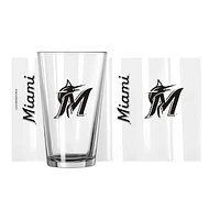 Miami Marlins 16oz. Team Wordmark Game Day Pint Glass