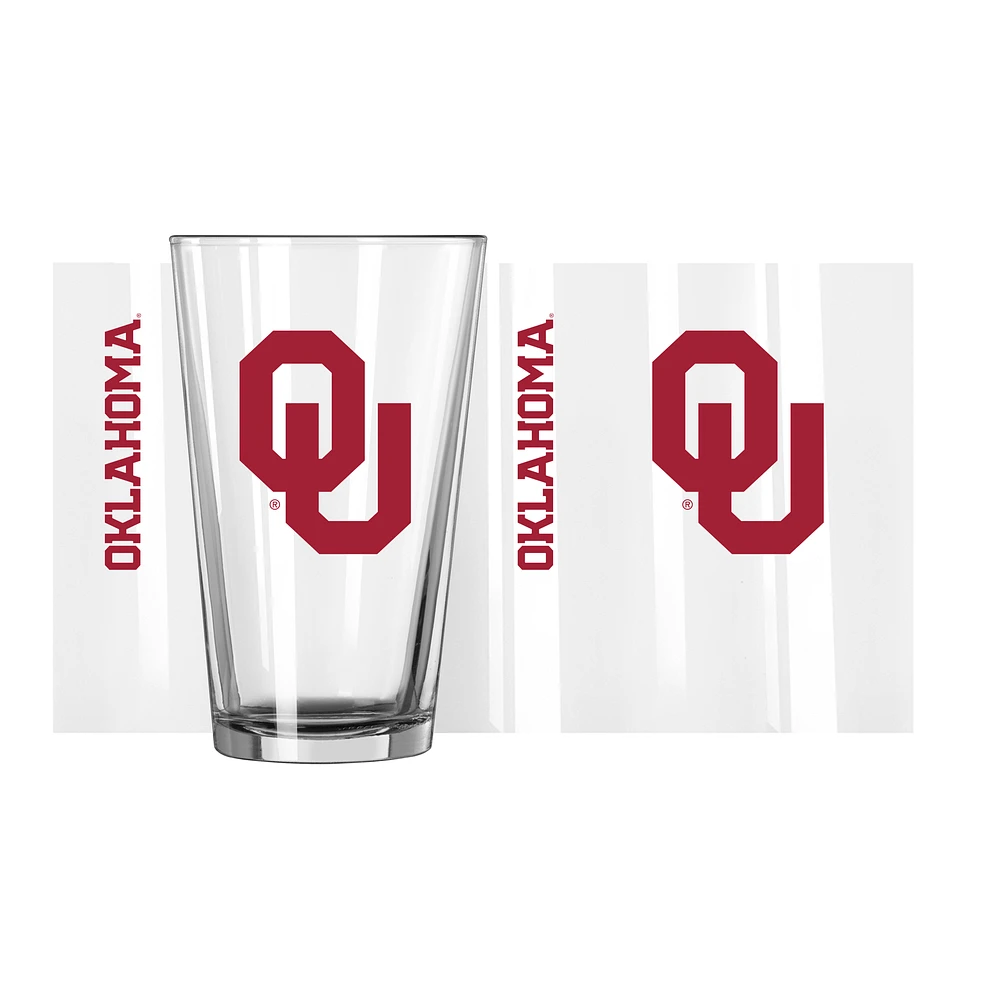 Oklahoma Sooners 16oz. Team Wordmark Game Day Pint Glass