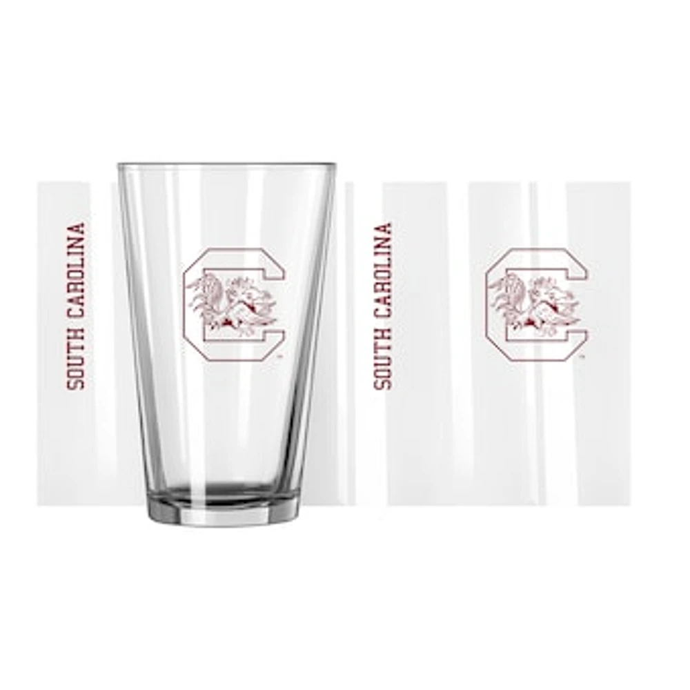 South Carolina Gamecocks 16oz. Team Logo Wordmark Game Day Pint Glass