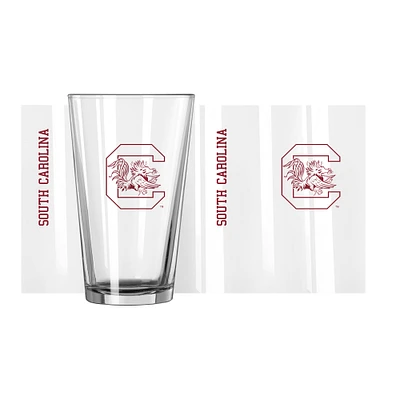 South Carolina Gamecocks 16oz. Team Logo Wordmark Game Day Pint Glass