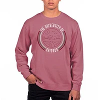 Men's Uscape Apparel Maroon UChicago Maroons Pigment Dyed Fleece Crew Neck Sweatshirt