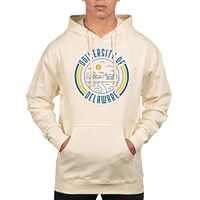 Men's Uscape Apparel Cream Delaware Fightin' Blue Hens Standard Pullover Hoodie