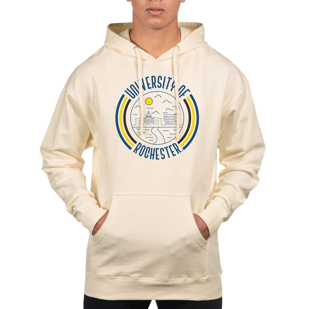 Men's Uscape Apparel Cream Rochester Yellow Jackets Standard Pullover Hoodie