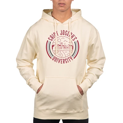 Men's Uscape Apparel Cream Saint Joseph's Hawks Standard Pullover Hoodie