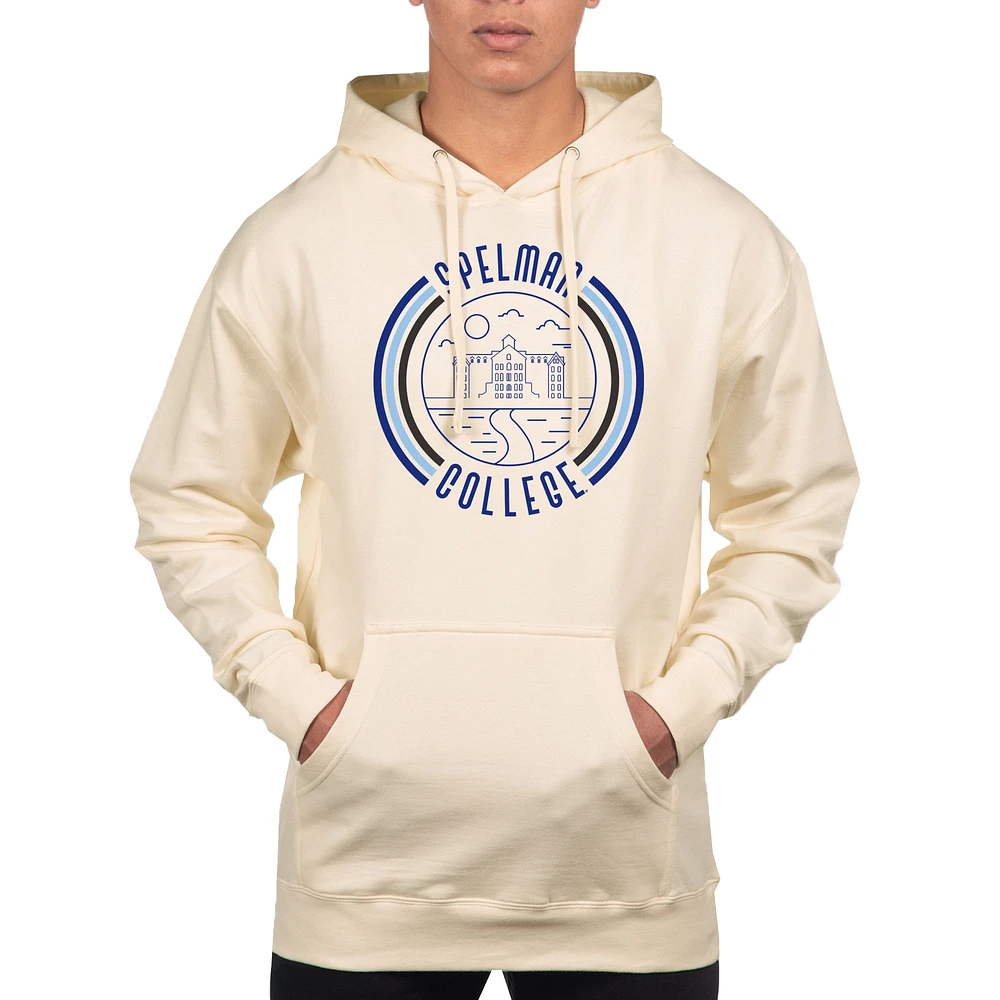 Men's Uscape Apparel Cream Spelman College Jaguars Standard Pullover Hoodie