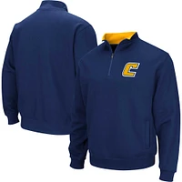 Men's Colosseum Navy Tennessee Chattanooga Mocs Tortugas Quarter-Zip Sweatshirt