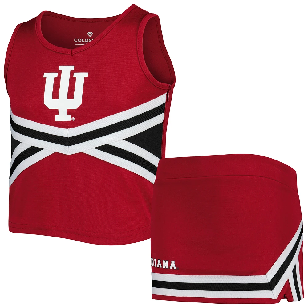 Girls Youth Colosseum Crimson Indiana Hoosiers Carousel Cheerleader Set