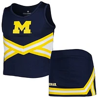 Girls Youth Colosseum Navy Michigan Wolverines Carousel Cheerleader Set