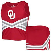 Girls Youth Colosseum Crimson Oklahoma Sooners Carousel Cheerleader Set