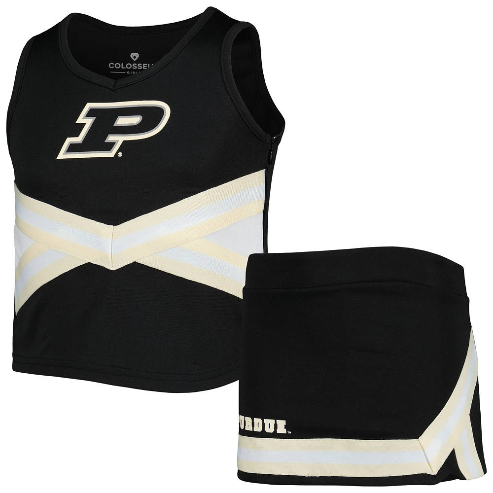 Girls Youth Colosseum Black Purdue Boilermakers Carousel Cheerleader Set