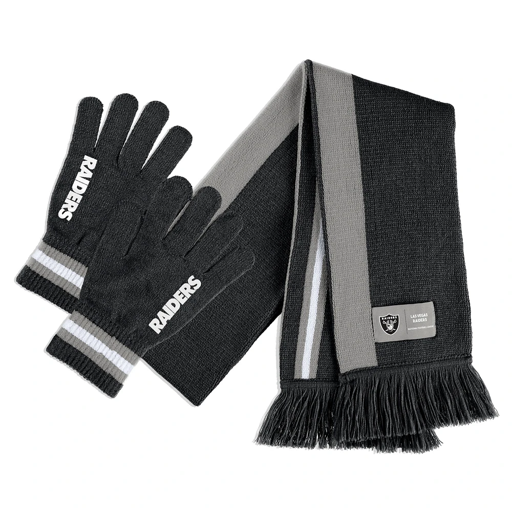 WEAR by Erin Andrews Las Vegas Raiders Scarf and Glove Set