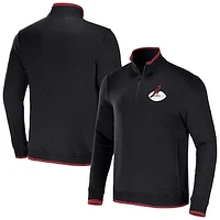 Men's NFL x Darius Rucker Collection by Fanatics Black Arizona Cardinals Logo Quarter-Zip Top