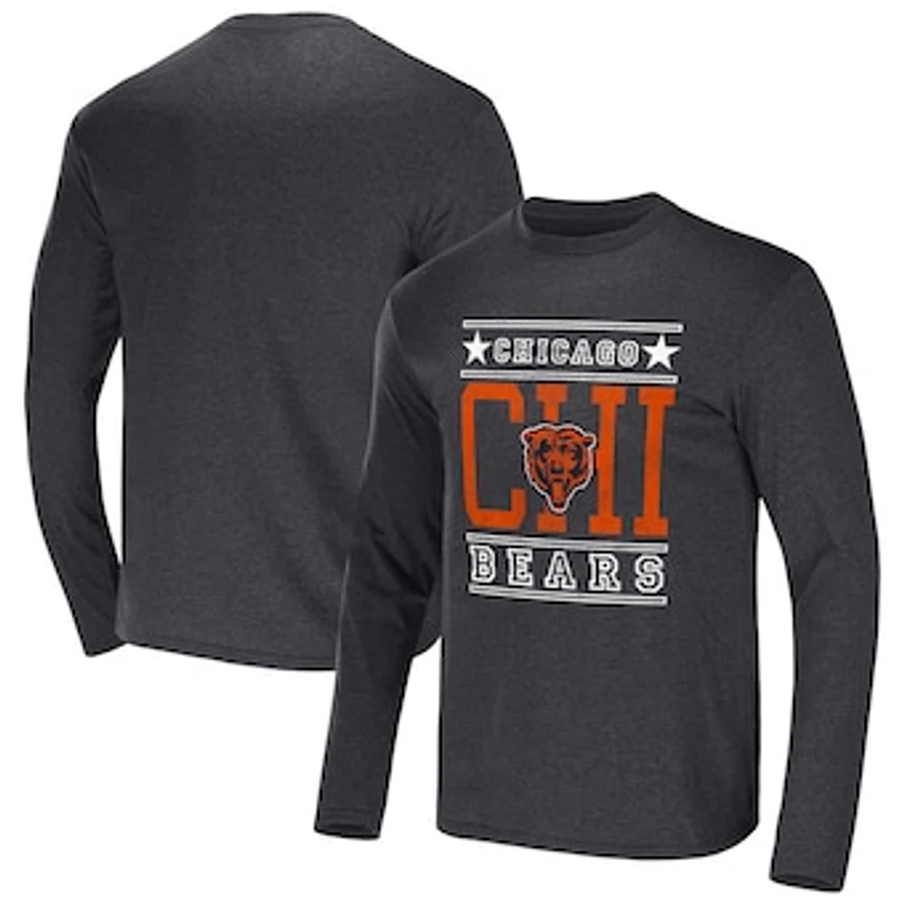 Men's NFL x Darius Rucker Collection by Fanatics Heathered Charcoal Chicago Bears Long Sleeve T-Shirt