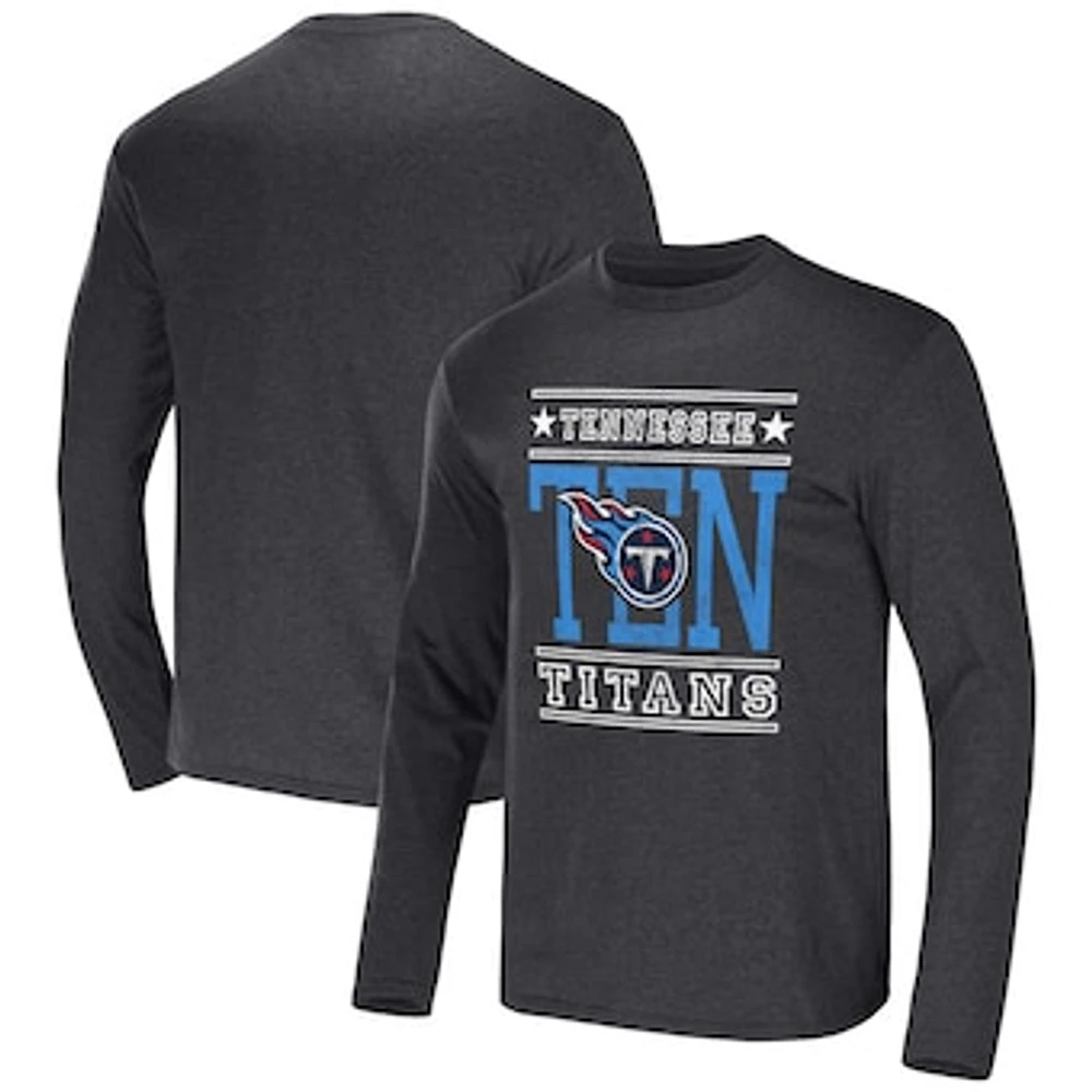 Men's NFL x Darius Rucker Collection by Fanatics Heathered Charcoal Tennessee Titans Long Sleeve T-Shirt