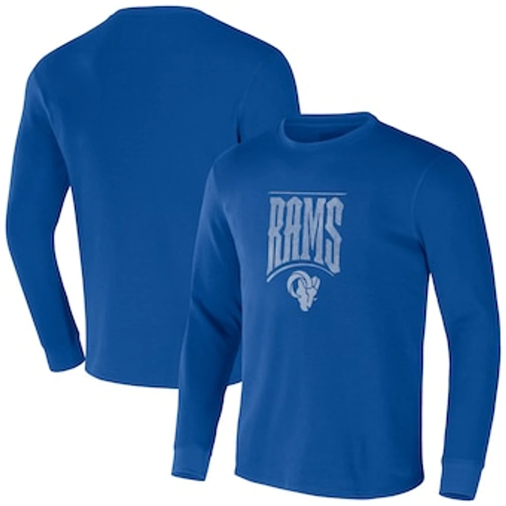 Men's NFL x Darius Rucker Collection by Fanatics Royal Los Angeles Rams Long Sleeve Thermal T-Shirt