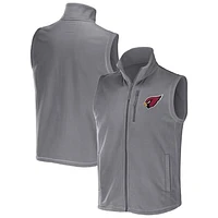 Men's NFL x Darius Rucker Collection by Fanatics Gray Arizona Cardinals Polar Fleece Full-Zip Vest