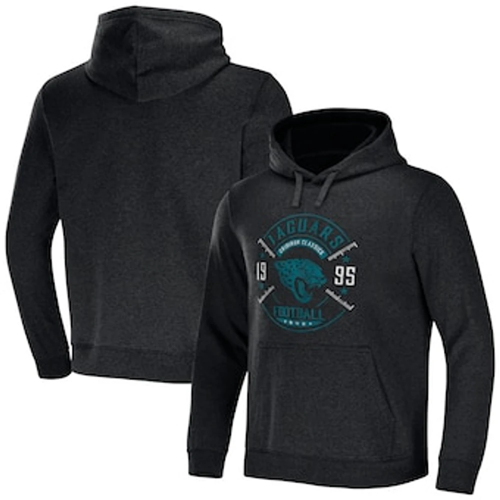 Men's NFL x Darius Rucker Collection by Fanatics Heather Charcoal Jacksonville Jaguars Radar Pullover Hoodie