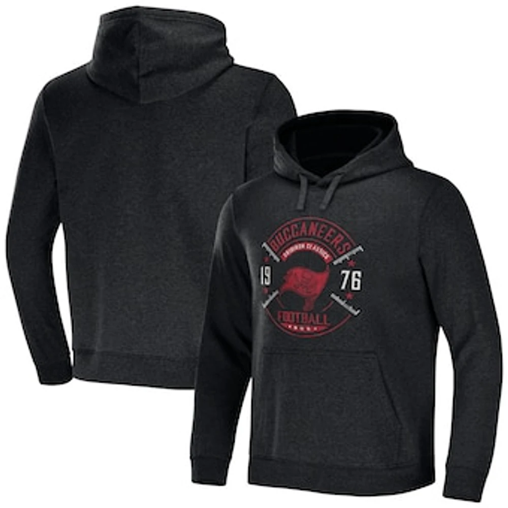 Men's NFL x Darius Rucker Collection by Fanatics Heather Charcoal Tampa Bay Buccaneers Radar Pullover Hoodie