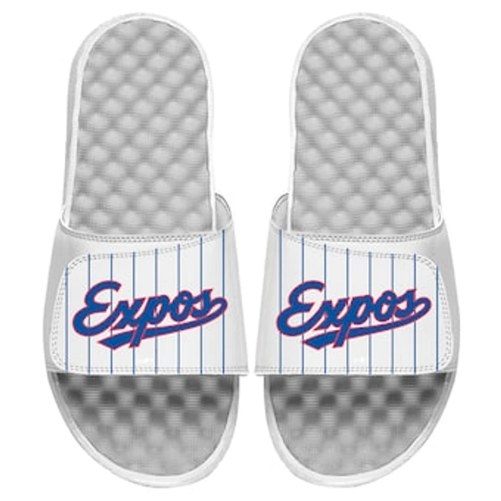 Men's ISlide Montreal Expos Cooperstown Collection Pinstripe - Slide Sandals