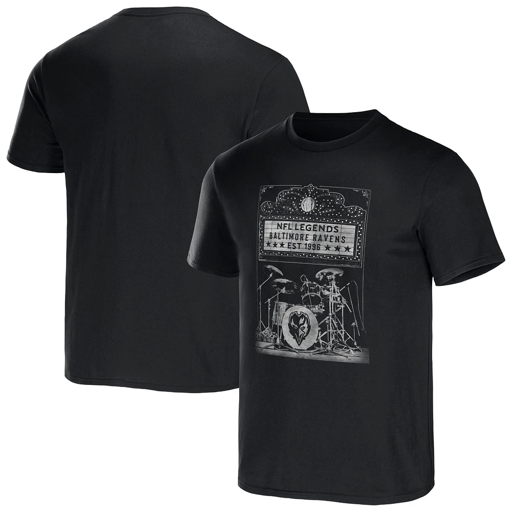 Men's NFL x Darius Rucker Collection by Fanatics Black Baltimore Ravens Band T-Shirt