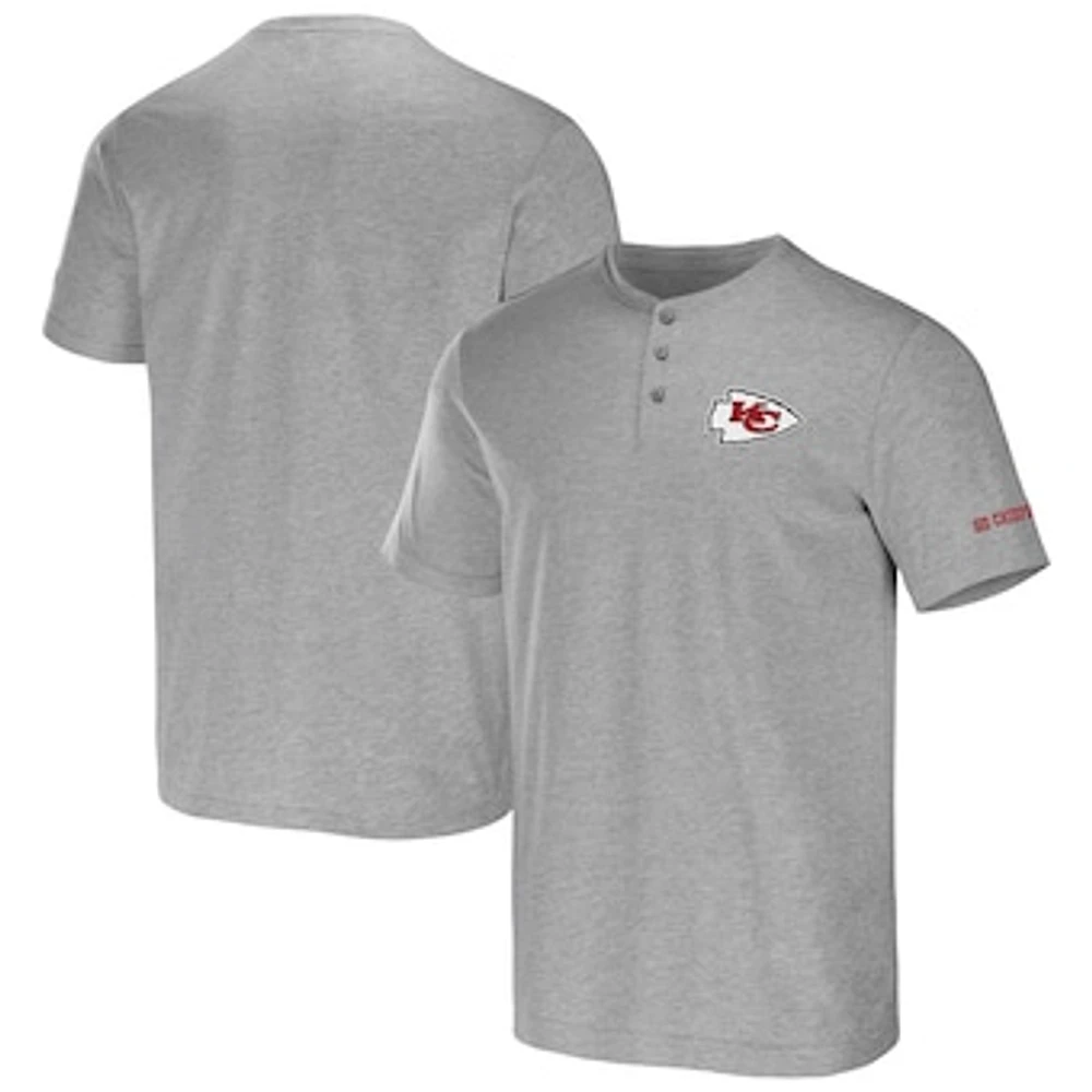 Men's NFL x Darius Rucker Collection by Fanatics Heather Gray Kansas City Chiefs Henley T-Shirt