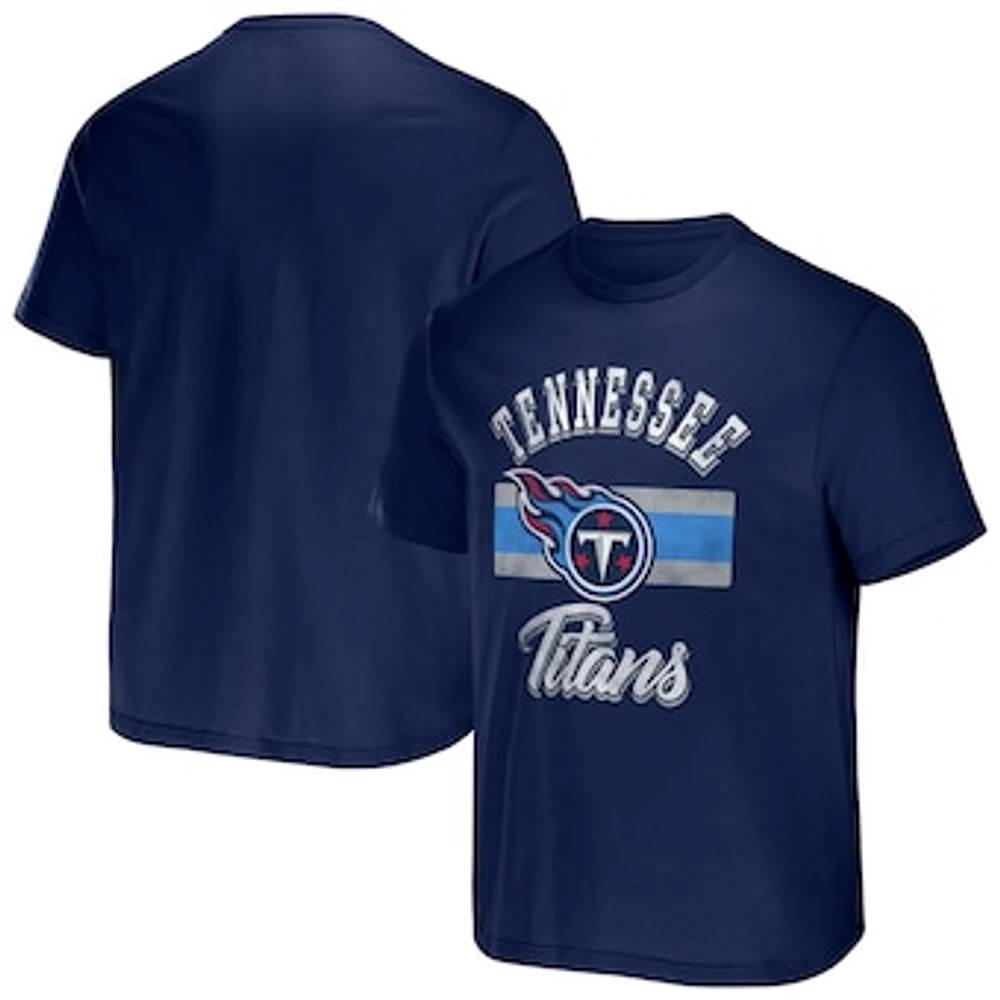 Men's NFL x Darius Rucker Collection by Fanatics Navy Tennessee Titans Stripe T-Shirt