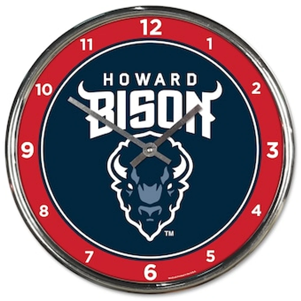 WinCraft Howard Bison Team Chrome Wall Clock