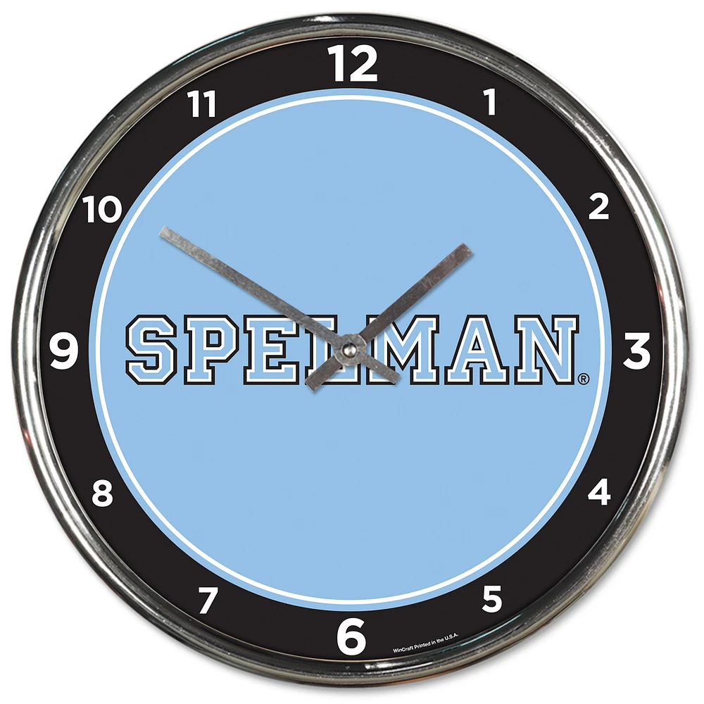 WinCraft Spelman College Jaguars Team Chrome Wall Clock