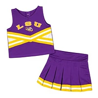 Girls Toddler Colosseum Purple LSU Tigers Carousel Cheerleader Set