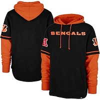 Men's '47 Black Cincinnati Bengals Shortstop Pullover Hoodie