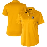 Women's Cutter & Buck Gold Pittsburgh Steelers Prospect Textured Stretch Polo