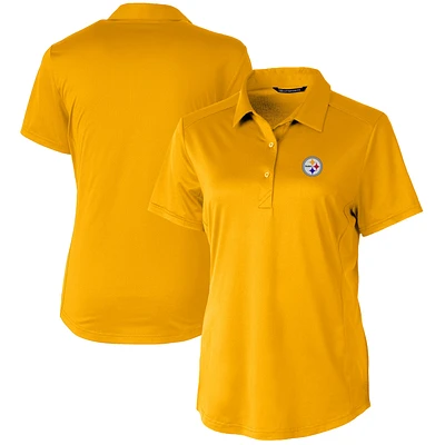 Women's Cutter & Buck Gold Pittsburgh Steelers Prospect Textured Stretch Polo