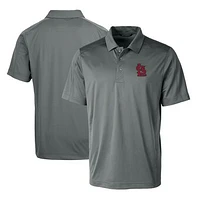 Men's Cutter & Buck Steel St. Louis Cardinals Prospect Textured Stretch Big Tall Polo