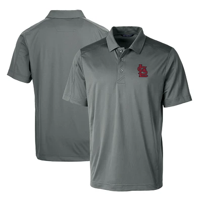 Men's Cutter & Buck Steel St. Louis Cardinals Prospect Textured Stretch Big Tall Polo