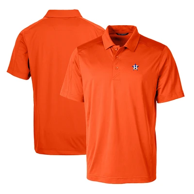 Men's Cutter & Buck Orange Houston Astros Prospect Textured Stretch Polo