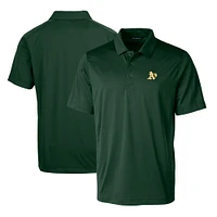 Men's Cutter & Buck Green Athletics Prospect Textured Stretch Polo
