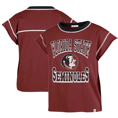 Women's '47 Garnet Florida State Seminoles Sound Up Maya Cutoff T-Shirt