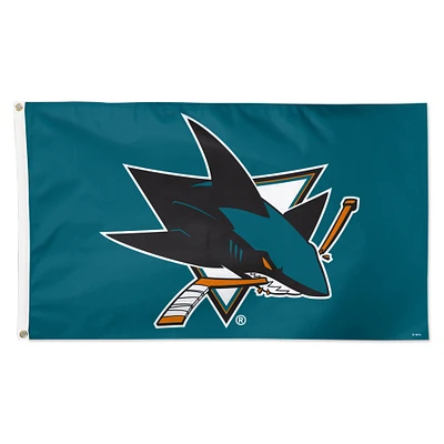 WinCraft San Jose Sharks 3' x 5' Primary Logo Single-Sided Flag