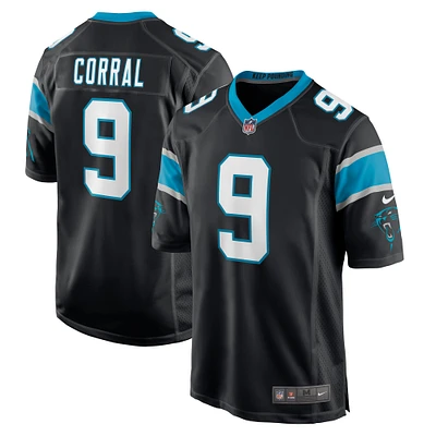 Men's Nike Matt Corral Black Carolina Panthers Player Game Jersey