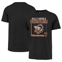 Men's '47  Black Baltimore Orioles Cooperstown Collection Borderline Franklin T-Shirt