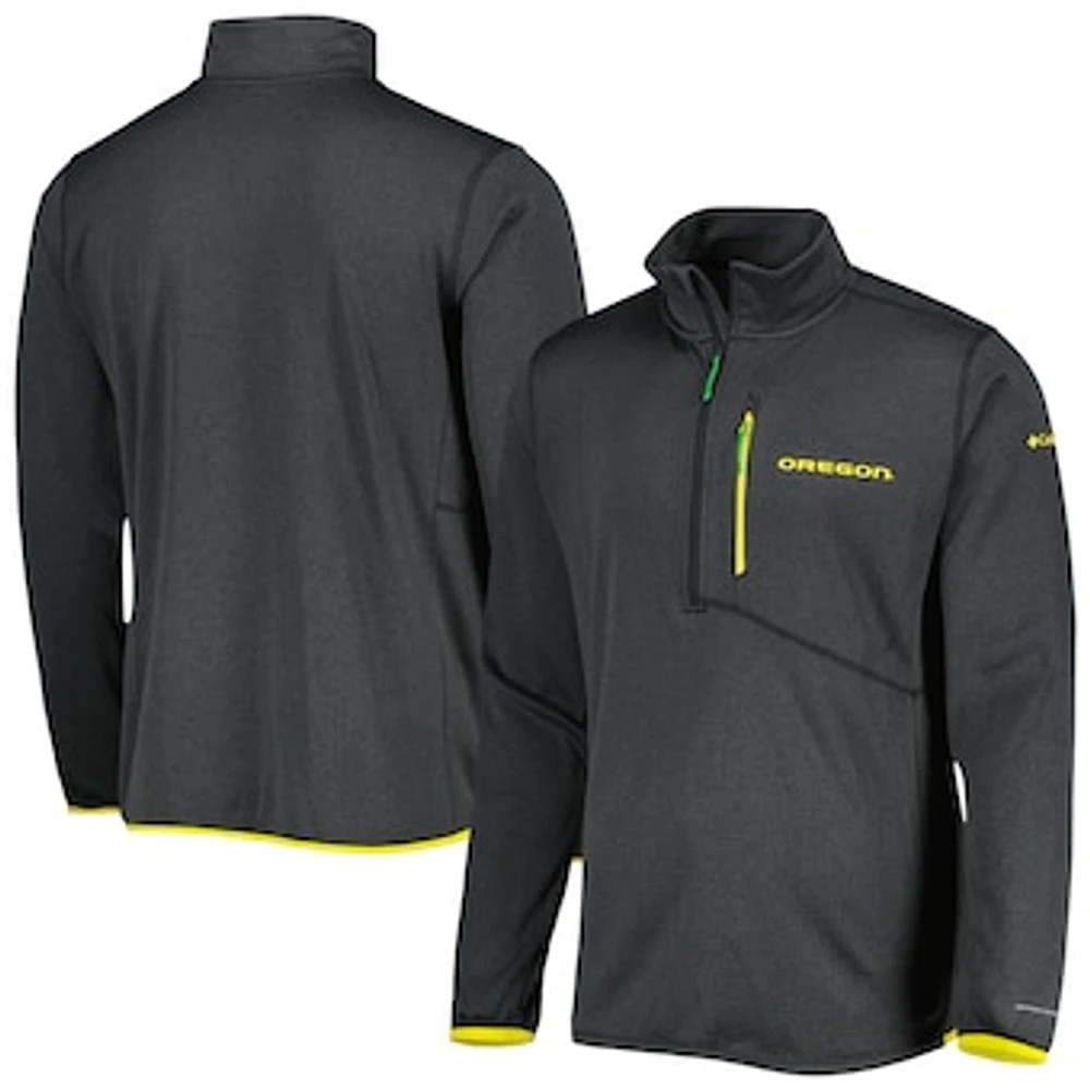 Men's Columbia Black Oregon Ducks Park View Omni-Wick Half-Zip Top