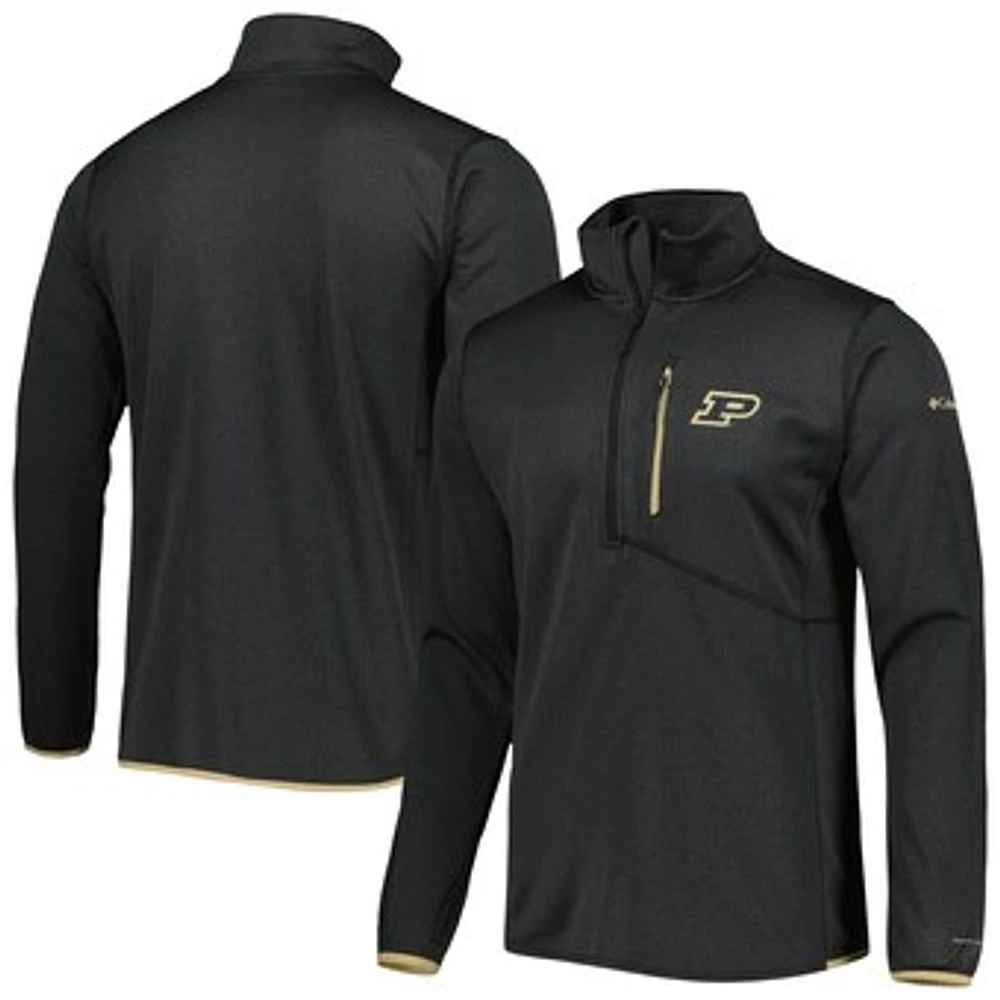 Men's Columbia Black Purdue Boilermakers Park View Omni-Wick Half-Zip Top