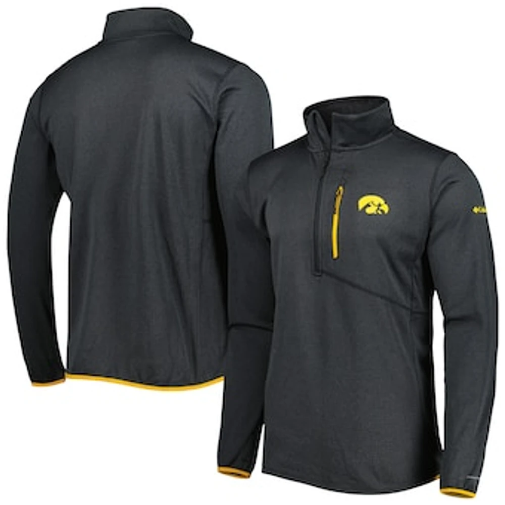 Men's Columbia Black Iowa Hawkeyes Park View Omni-Wick Half-Zip Top