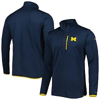 Men's Columbia Navy Michigan Wolverines Park View Omni-Wick Half-Zip Top