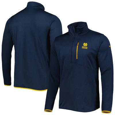 Men's Columbia Navy Notre Dame Fighting Irish Park View Omni-Wick Half-Zip Top