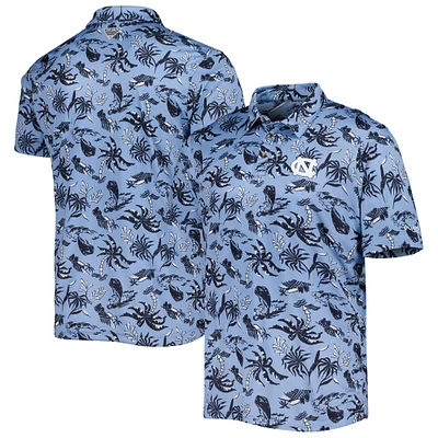 Men's Columbia Carolina Blue North Tar Heels Super Terminal Tackle Omni-Shade Polo